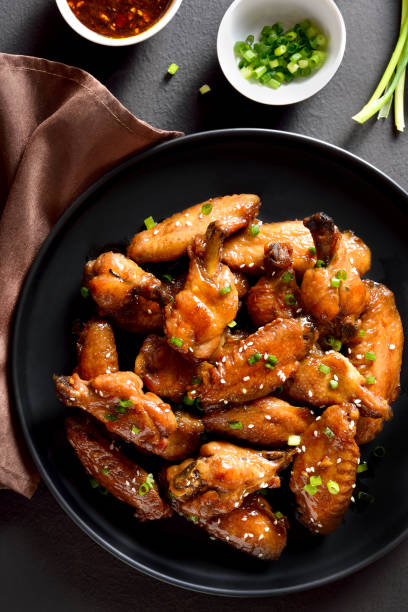 istock Honey-soy chicken wings 1366230593