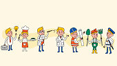 istock Different Professions People Characters 1366230667