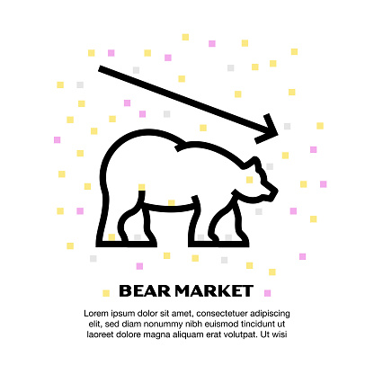 Bear market icon. Vector illustration.
