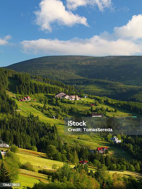 Beautiful Landscape Of Mountain Krkonose Stock Photo - Download Image Now - Karkonosze Mountain Range, Springtime, Agricultural Field