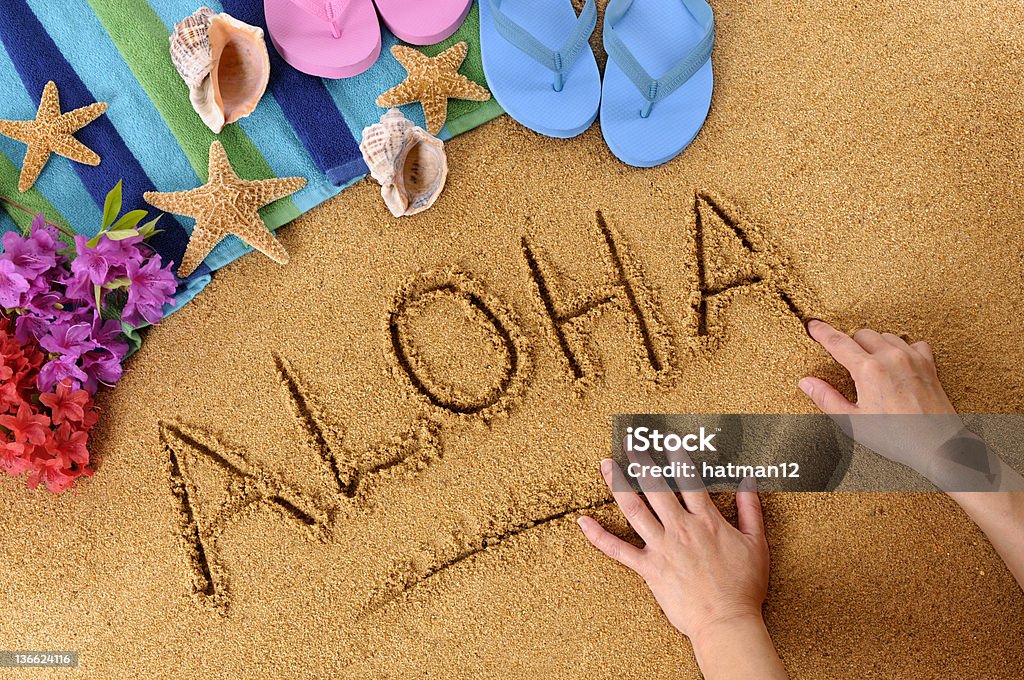 Bureau Aloha beach - Photo de Big Island - Îles Hawaï libre de droits