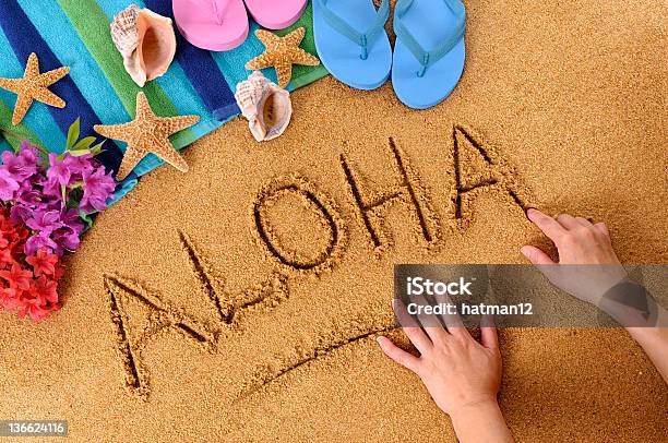 Photo libre de droit de Bureau Aloha Beach banque d'images et plus d'images libres de droit de Big Island - Îles Hawaï - Big Island - Îles Hawaï, Plage, Sable