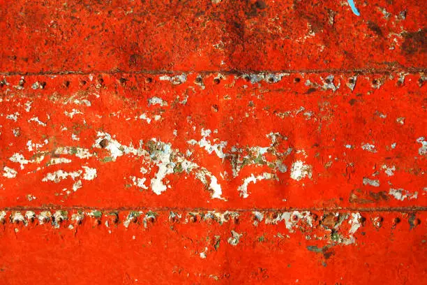 old wall painted in red