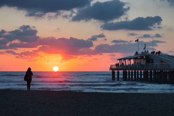 istock Sunset on a pier in winter 1366245101