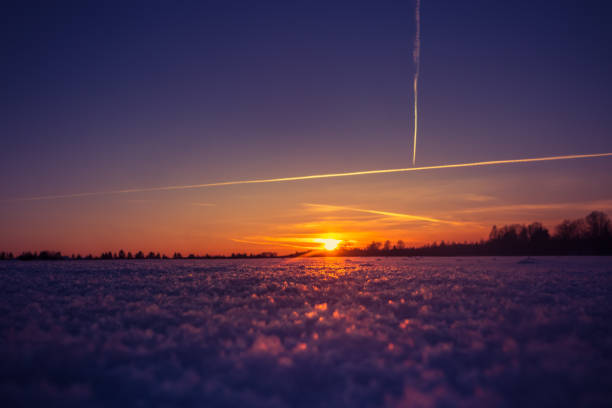 istock A beautiful snow surface formations in closeup. Winter scenery during sunrise. 1366245354