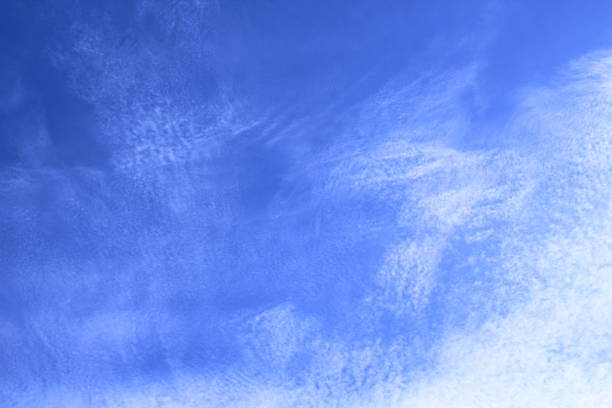 istock Beautiful blue sky and white cirrus clouds. Natural appearance. Landscape. Background. 1366246840