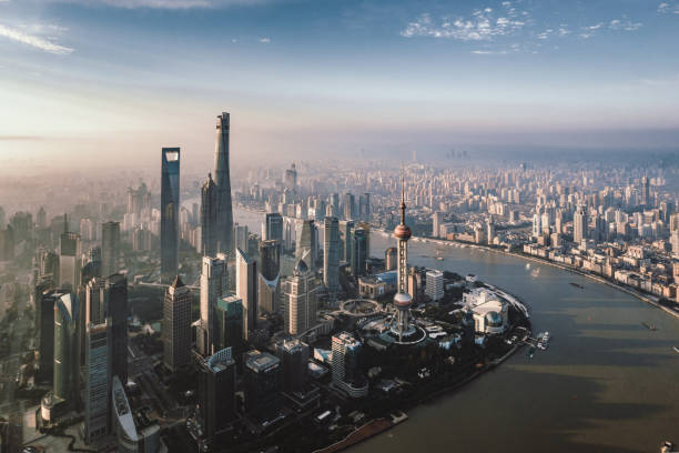istock Aerial View of Shanghai Skyline 1366248205