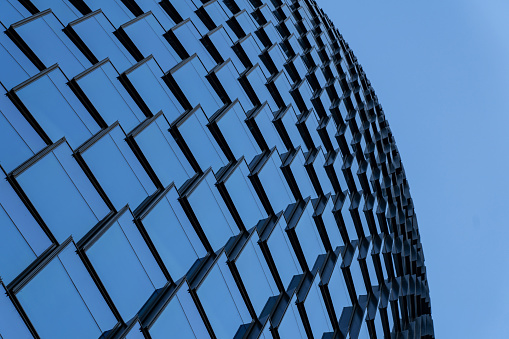 Exterior of Skyscraper, Windows of Office Building