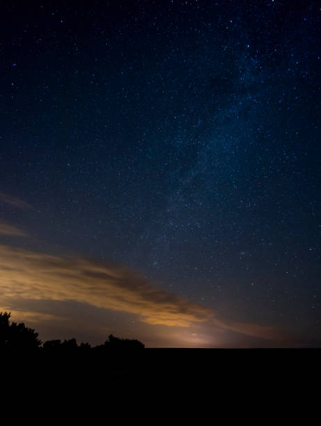 istock Chapel with starry sky in Provence, France 1366249518
