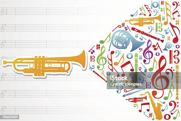 Love For Music Concept Illustration Background Stock Illustration - Download Image Now - Icon Set, Icon Symbol, Illustration