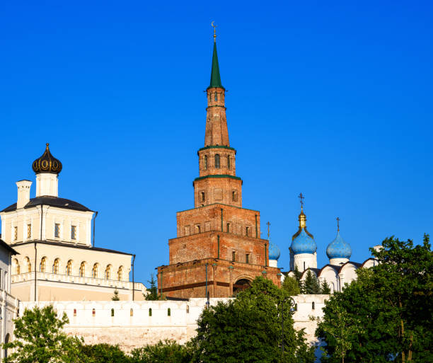 istock Suyumbike tower inside Kazan Kremlin in summer, Tatarstan, Russia 1366250311