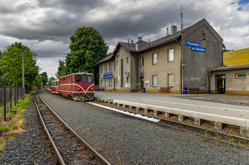 Narrow gauge railway Tremesna ve Slezsku to Osoblaha with 60 year old locomotive