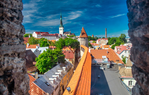 The town wall of former Reval was one of the best fortified in Medieval times, Tallinn, Estonia