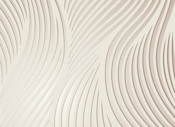 Abstract flow doodle background Hand drawn abstract line art background. A beautiful, soft, off white element twisting and flowing on a beige background. EPS10 vector illustration, global colors, easy to modify. idyllic stock illustrations