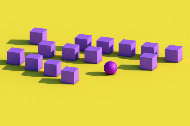 istock Conceptual image of geometric blocks 1366260227
