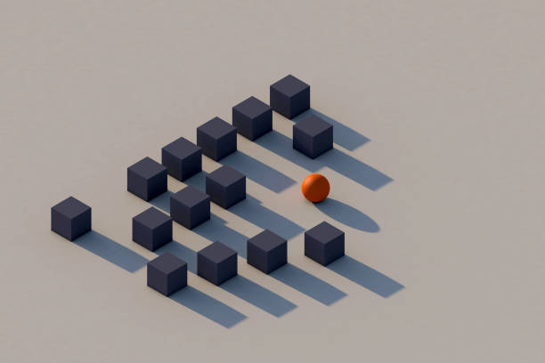 istock Conceptual image of geometric blocks 1366260317