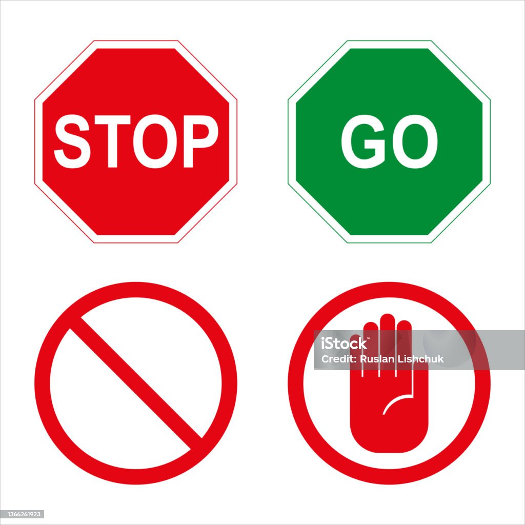Go Icon Stop Icon Go Stop Stock Illustration - Download Image Now - Bicycle, Blue, Green ...