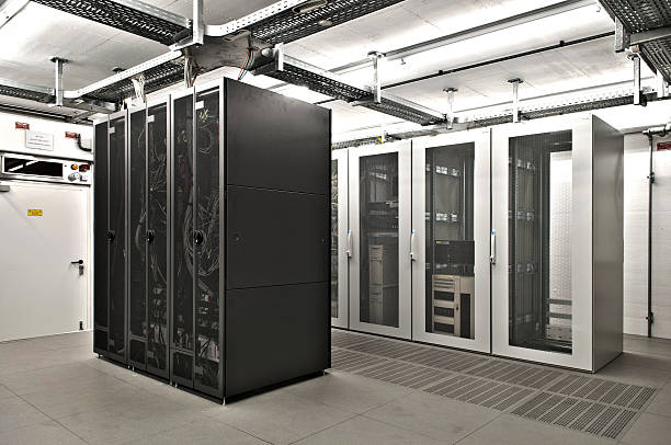 aire acondicionado, sala de servidores - node computer network communication router fotografías e imágenes de stock