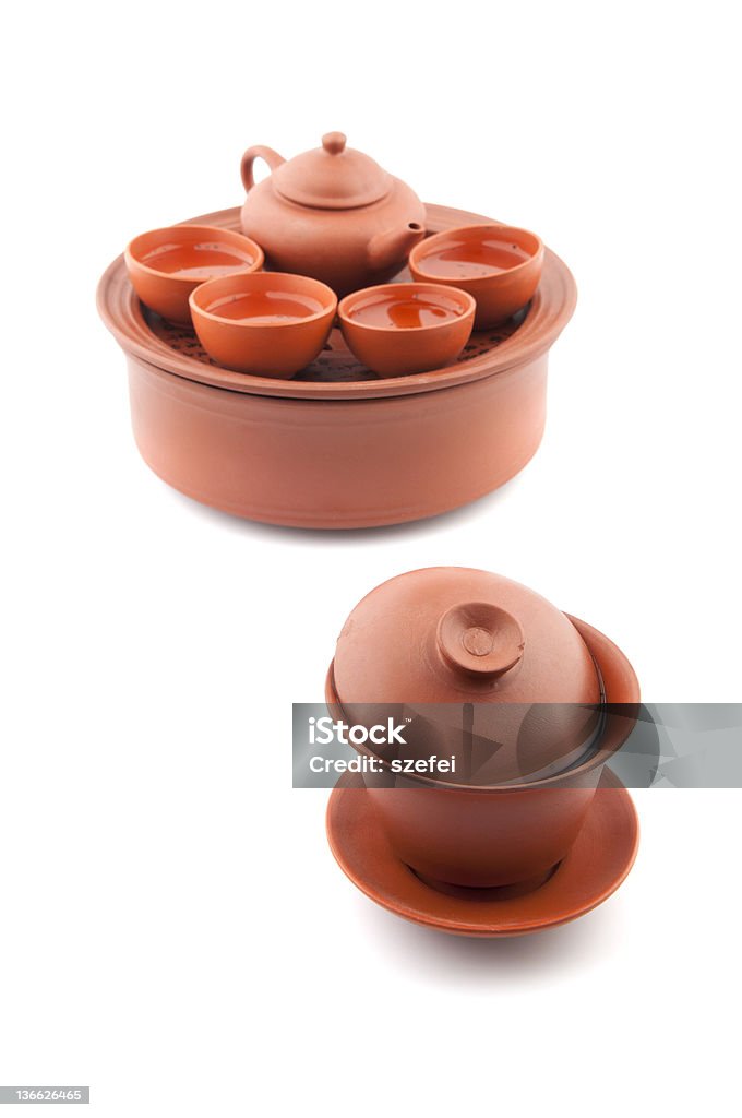 Chinês bule e xícara de cerâmica - Foto de stock de Asiático e indiano royalty-free