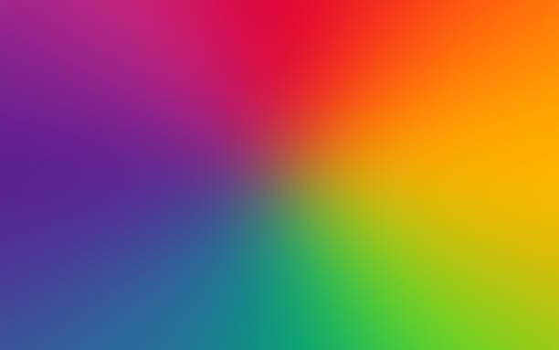 Rainbow Blur Blend Abstract Background Radial smooth rainbow blend abstract gradient background. spectrum stock illustrations