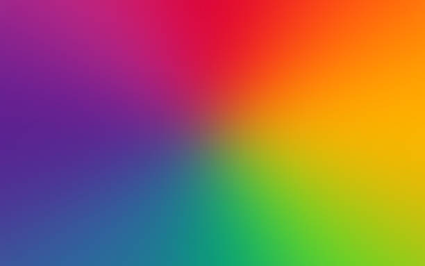 Rainbow Blur Blend Abstract Background Radial smooth rainbow blend abstract gradient background. colour gradient stock illustrations