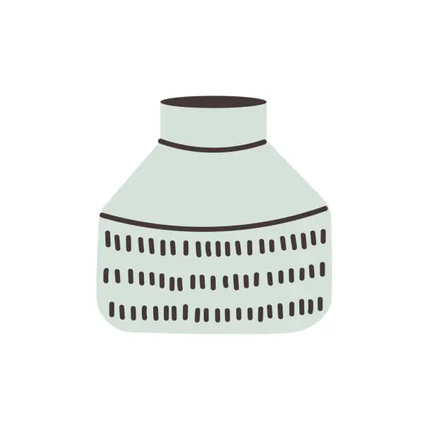 Vector illustration of Ceramic modern small vase