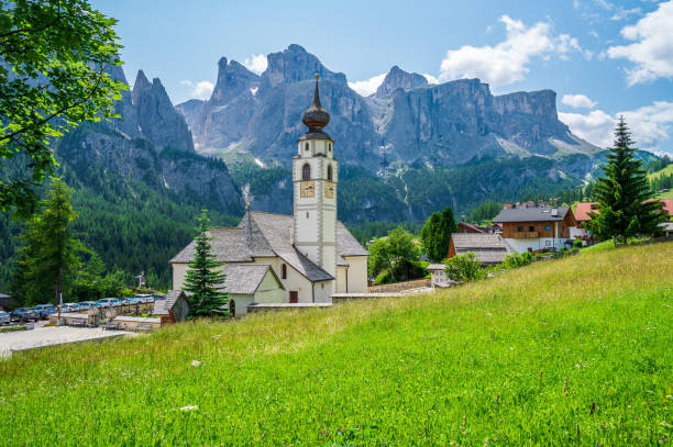 istock Church in Colfosco, Val Badia 1366270393