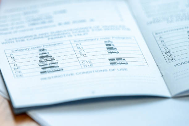 istock Close-up on an international driving license. 1366273084