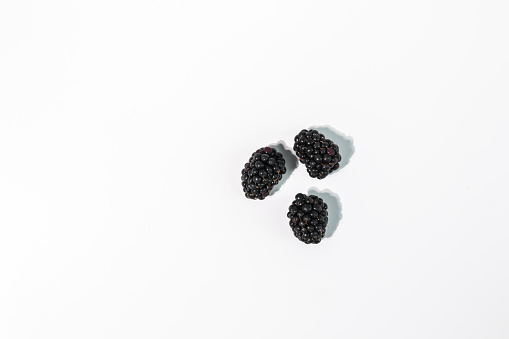 Blackberry fruit on white background