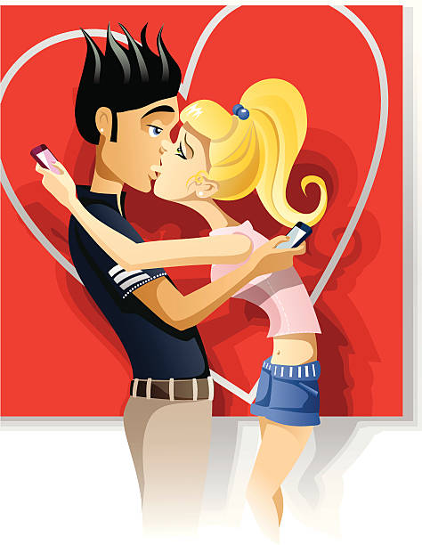 teen lieben - sex symbol couple kissing women stock-grafiken, -clipart, -cartoons und -symbole