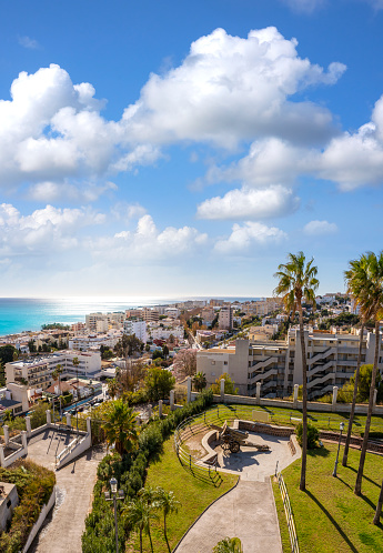 Torremolinos skyline aerial view in Costa del Sol of Malaga in Andalusia Spain