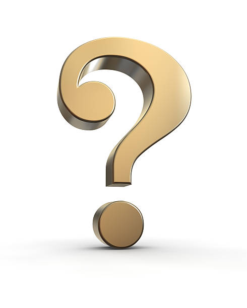 istock 3D question mark in gold against white background 136628077
