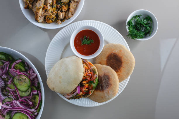 istock Chicken shawarma sandwiches 1366281010