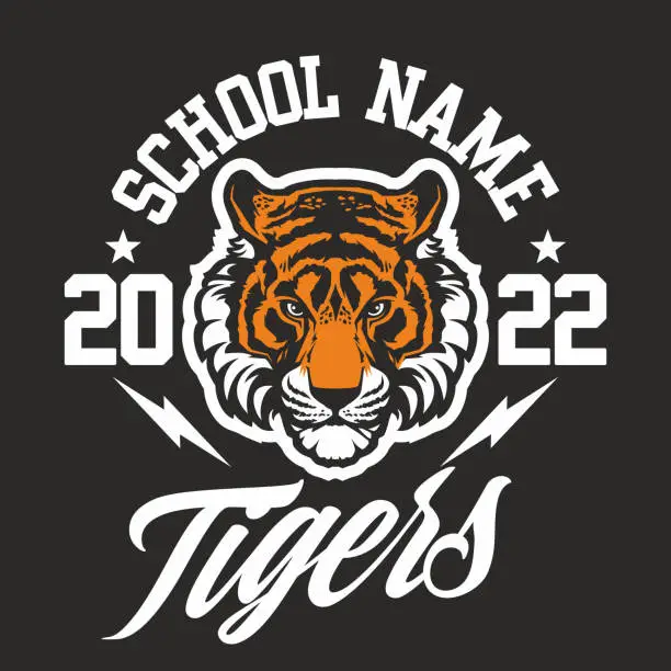 Vector illustration of Tiger mascot logo design