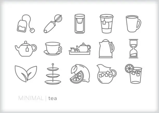 Vector illustration of minimal tea