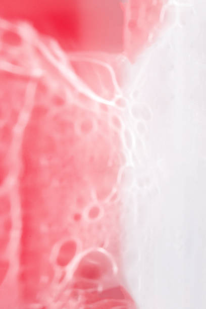 Abstract concept texture in red with color blocking blood vessels cell structure