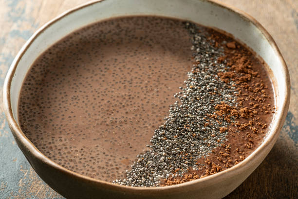 istock Chocolate chia pudding vegan breakfast bowl recipe 1366286157