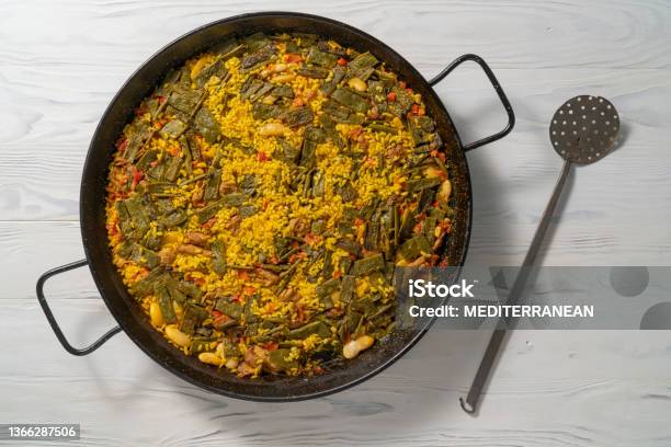 Vegan Paella Recipe All Plant Based Ingredients Using Heura Inst Stock Photo - Download Image Now