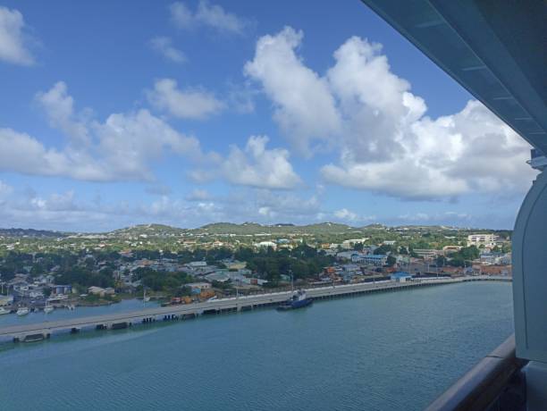 istock Saint John Antigua from balcony view cruise ship 1366288752