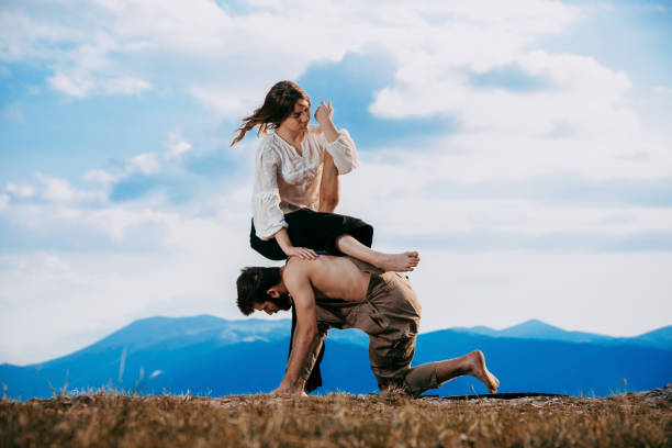 istock Two young modern dancers posing together. Urban lifestyle 1366296665