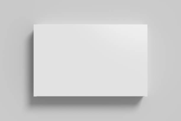 フラットボックスモックアップ:白い背景に白いギフトボックス。上記をご覧ください。