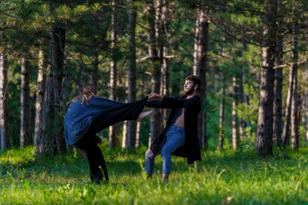 istock Two friends, talented dancers practicing to the contest 1366297547