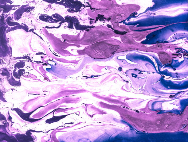 istock Pastel Creative Graphic Brush, Purple Artistic Fabric . White Textured Mixed Backdrop, Paint Flow. Liquid Red, Dyed Purple Aquarelle Wash 1366297642