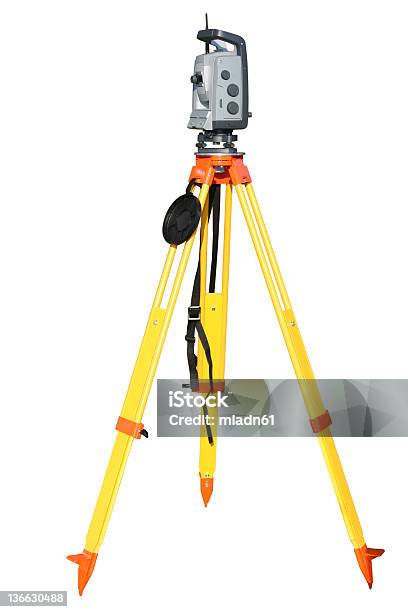 Geodesist De Atributo Foto de stock y más banco de imágenes de Topografía - Topografía, Teodolito, Trípode