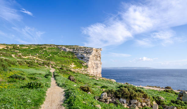 istock Sanap cliffs, Gozo island, Malta with main island in the background 1366308994