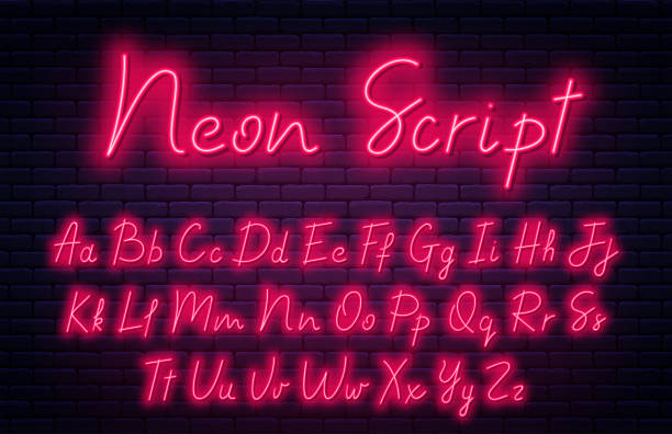 Pink Neon Script 11,200+ Neon Letters Script Stock Illustrations, Royalty-Free Vector ...