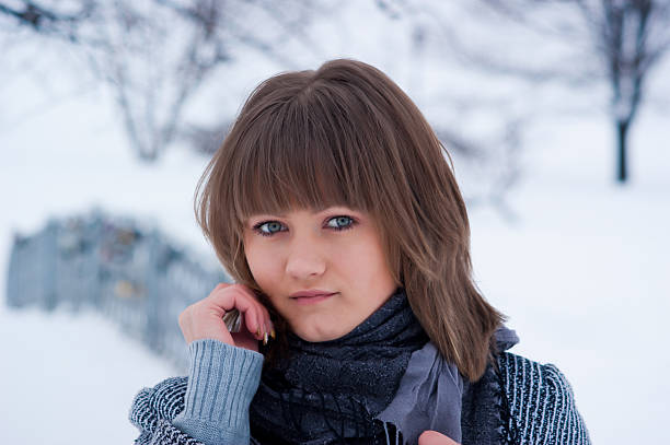 istock Winter Girl in a coat 136631409