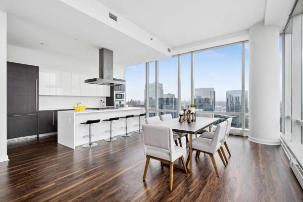 Elegant Luxury Penthouse Kitchen with City Views