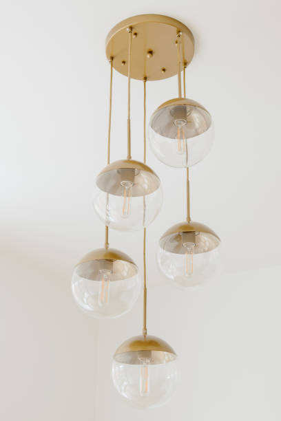 istock Gold Globe Pendant Chandelier with Edison Bulbs 1366314293