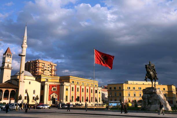 Skanderbeg Square stock photo